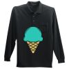 Long Sleeve Silk Touch Polo with Pocket Thumbnail