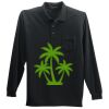 Long Sleeve Silk Touch Polo with Pocket Thumbnail