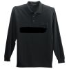 Long Sleeve Silk Touch Polo with Pocket Thumbnail