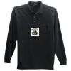 Long Sleeve Silk Touch Polo with Pocket Thumbnail