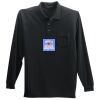 Long Sleeve Silk Touch Polo with Pocket Thumbnail