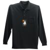 Long Sleeve Silk Touch Polo with Pocket Thumbnail