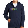Youth Heavy Blend Full Zip Hooded Sweatshirt Thumbnail